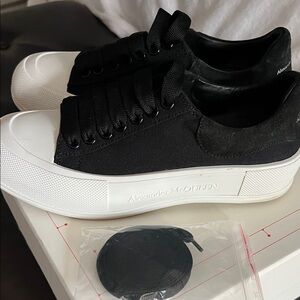 Alexander McQueen Black and White Women's Sneakers